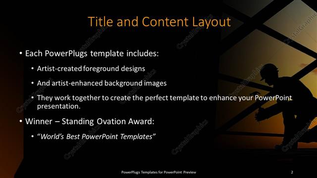 Title and Content presentation slide layout