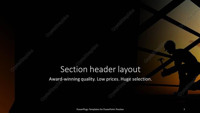 Section Header presentation slide layout