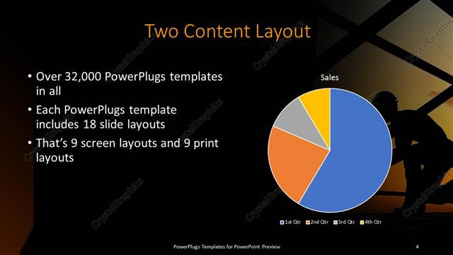 Two Content presentation slide layout