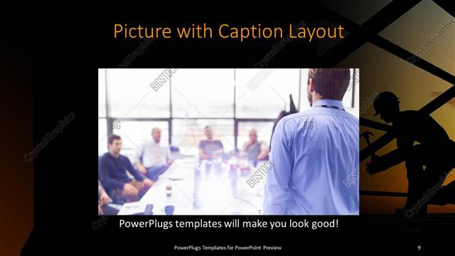 Picture with Caption presentation slide layout