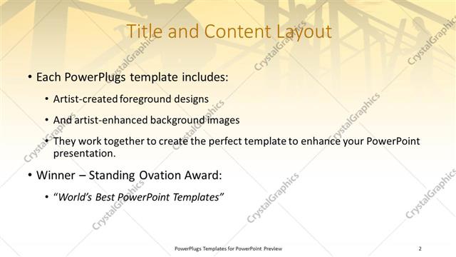 Title and Content presentation slide layout