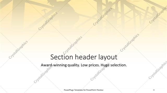 Section Header presentation slide layout