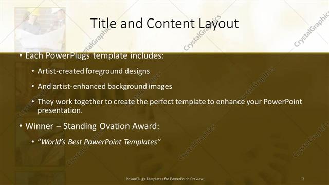 Title and Content presentation slide layout