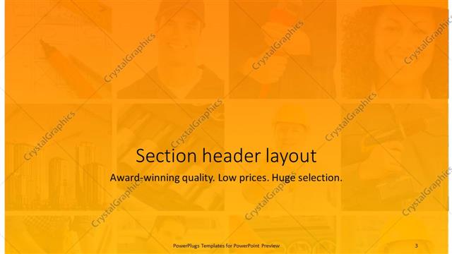 Section Header presentation slide layout