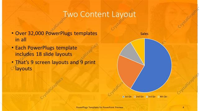 Two Content presentation slide layout