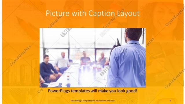 Picture with Caption presentation slide layout