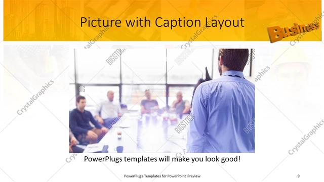 Picture with Caption presentation slide layout