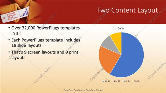 Two Content presentation slide layout