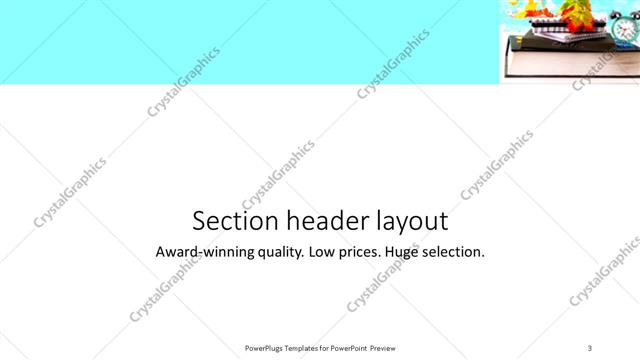 Section Header presentation slide layout