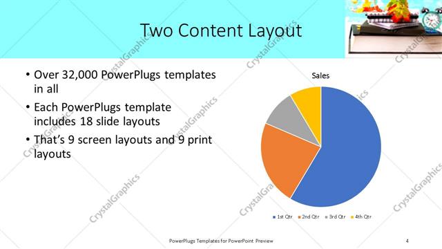 Two Content presentation slide layout