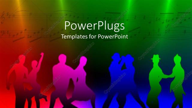  Presentation with dancing - A number of couples dancing together