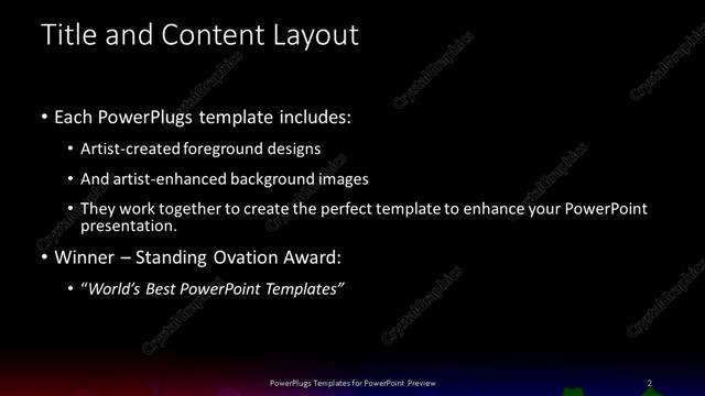 Title and Content presentation slide layout