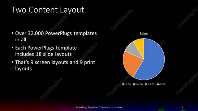 Two Content presentation slide layout