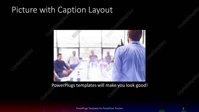 Picture with Caption presentation slide layout
