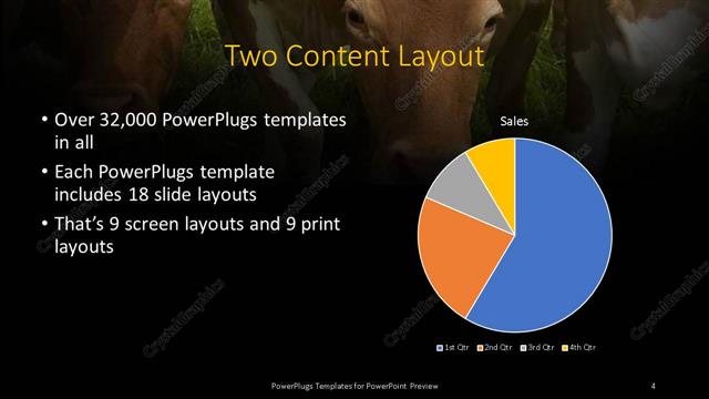 Two Content presentation slide layout