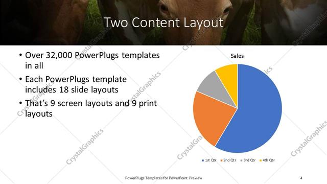 Two Content presentation slide layout