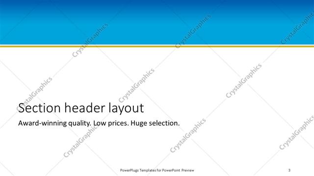 Section Header presentation slide layout