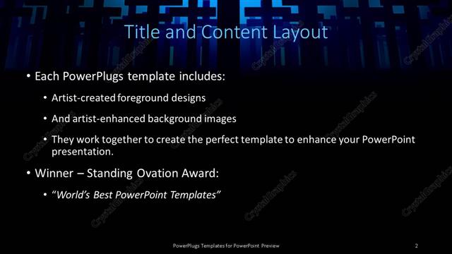 Title and Content presentation slide layout