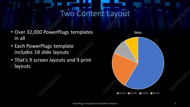 Two Content presentation slide layout