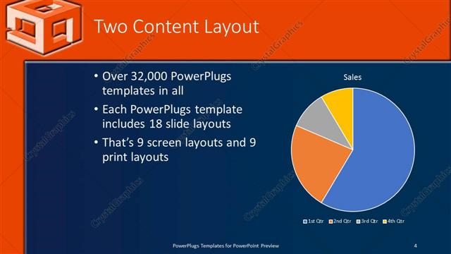 Two Content presentation slide layout