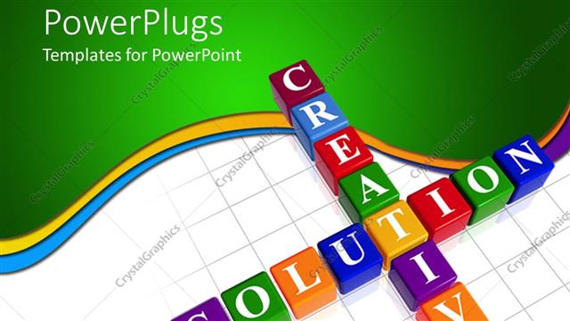  Presentation with solution - A number of cubes in various colors and various alphabets