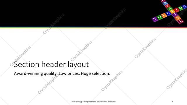 Section Header presentation slide layout