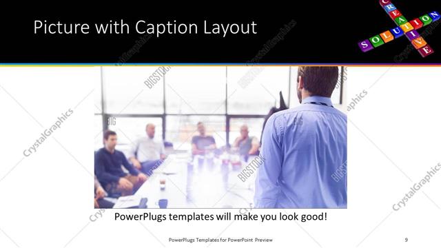 Picture with Caption presentation slide layout