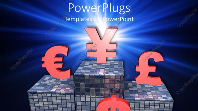  Presentation with dollar signs - A number of currency signs with bluish background