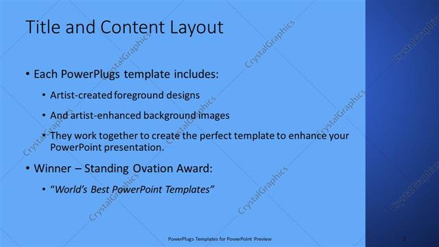 Title and Content presentation slide layout