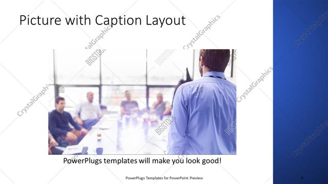 Picture with Caption presentation slide layout
