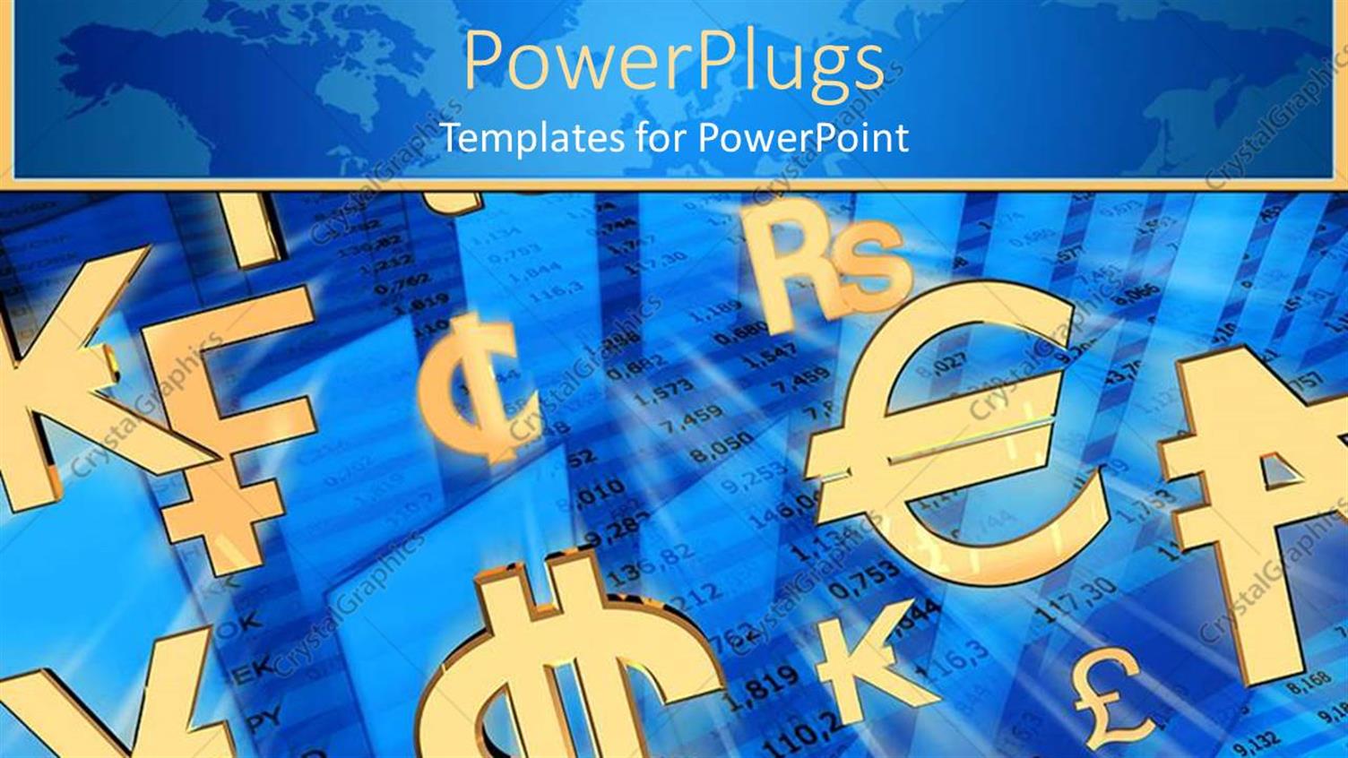 Featuring a Number of Currency Signs Together with Bluish Background