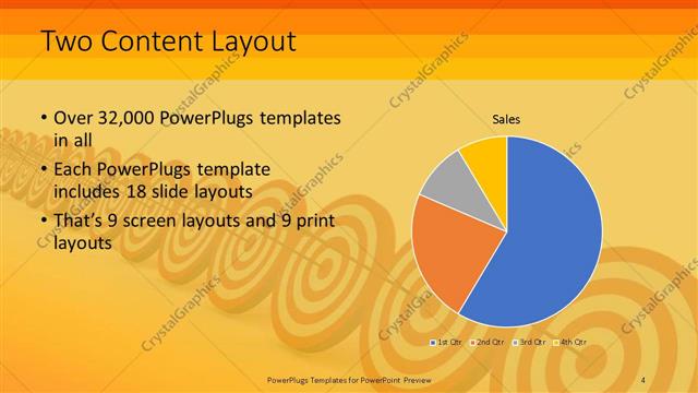 Two Content presentation slide layout