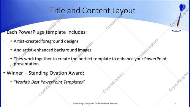 Title and Content presentation slide layout