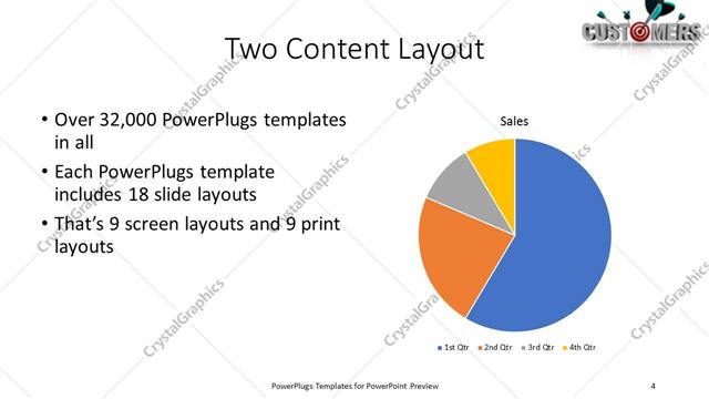 Two Content presentation slide layout