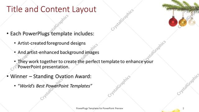 Title and Content presentation slide layout