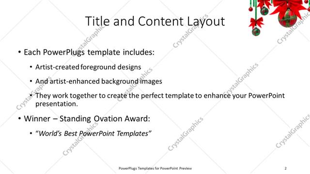 Title and Content presentation slide layout