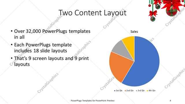 Two Content presentation slide layout