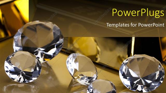  Presentation with reflection - A number of diamonds with their reflection