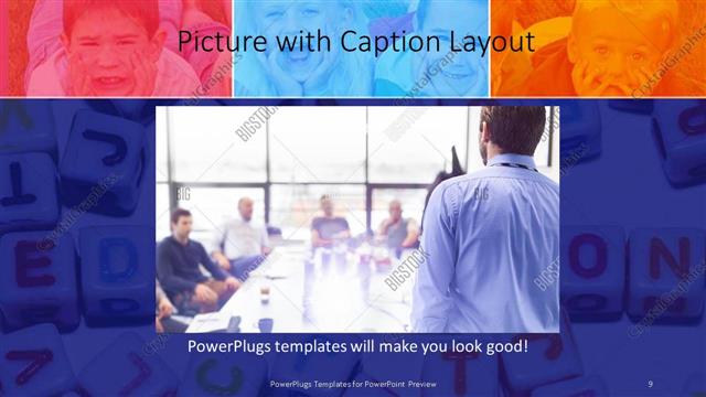 Picture with Caption presentation slide layout