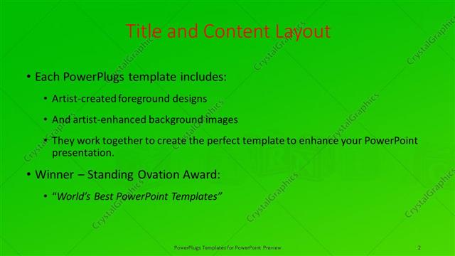 Title and Content presentation slide layout
