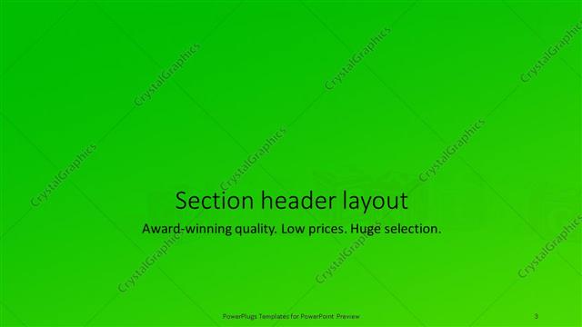 Section Header presentation slide layout