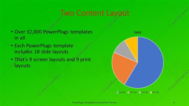 Two Content presentation slide layout