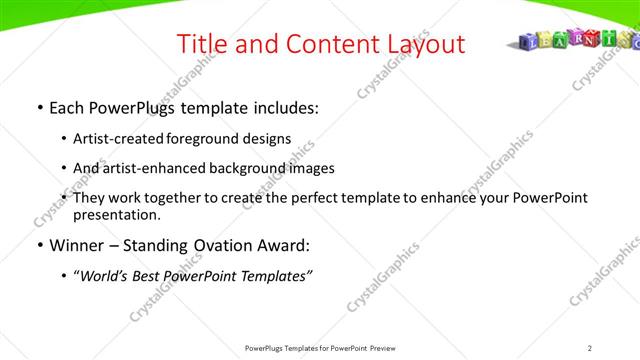 Title and Content presentation slide layout