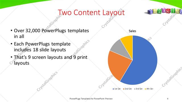 Two Content presentation slide layout
