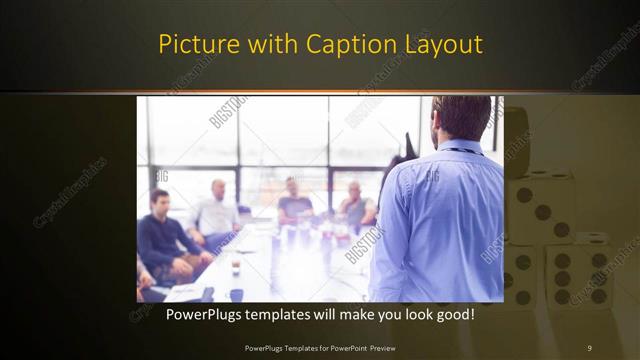 Picture with Caption presentation slide layout