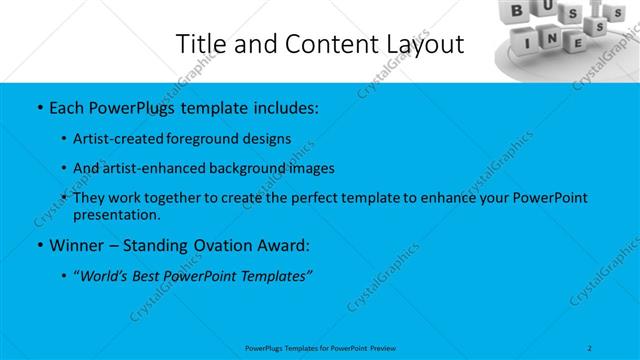 Title and Content presentation slide layout