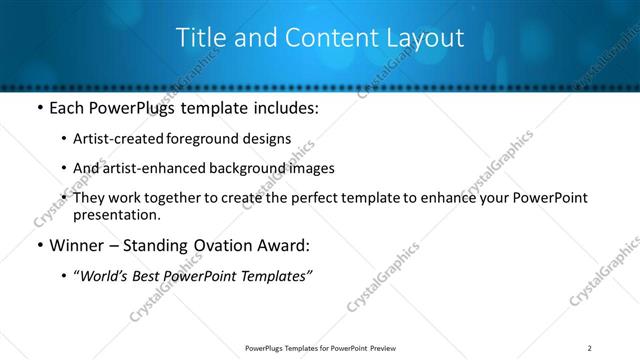 Title and Content presentation slide layout