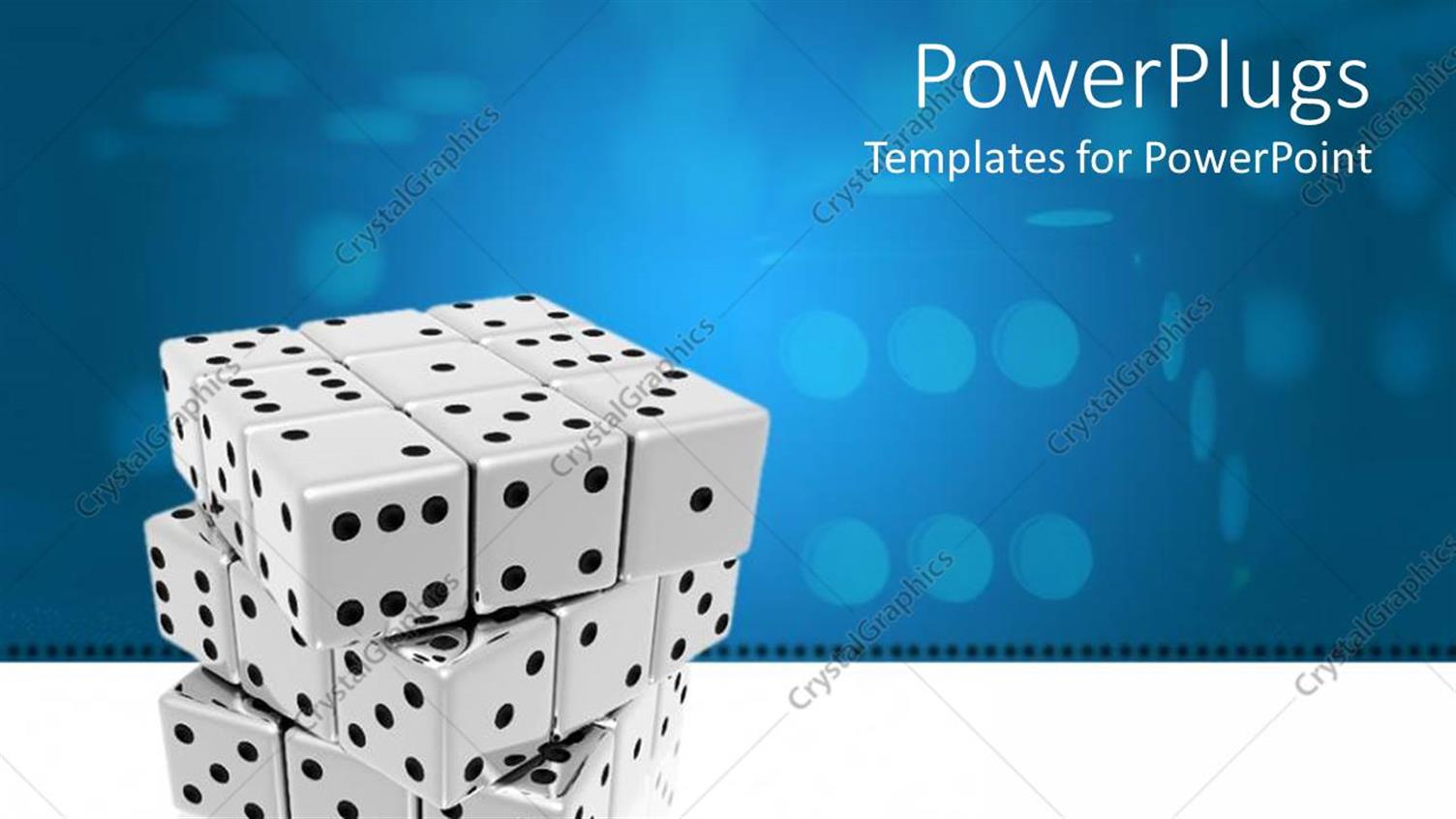 Featuring a Number of Dices Together with Bluish Background