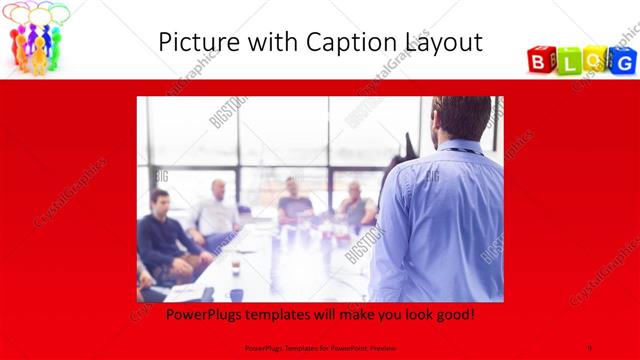 Picture with Caption presentation slide layout
