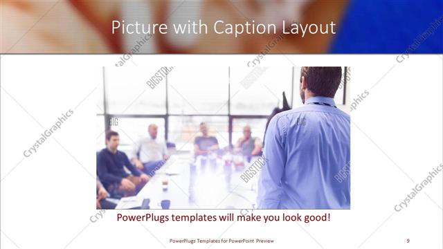 Picture with Caption presentation slide layout